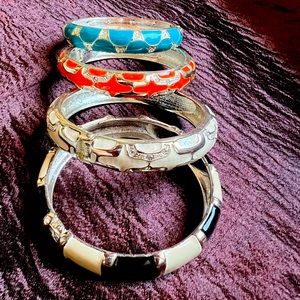 4 bangle bracelets set